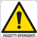 Etichetta autoadesiva pericolo oggetti sporgenti EN ISO 7010