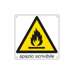 Cartello pericolo infiammabile EN ISO 7010