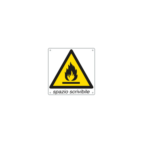 Cartello pericolo infiammabile EN ISO 7010