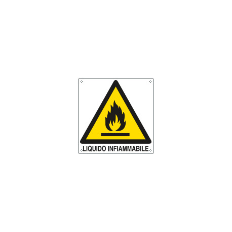 Cartello pericolo liquido infiammabile EN ISO 7010