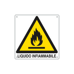 Cartello pericolo liquido infiammabile EN ISO 7010