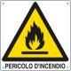 Cartello pericolo pericolo incendio EN ISO 7010