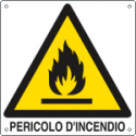 Cartello pericolo pericolo incendio EN ISO 7010