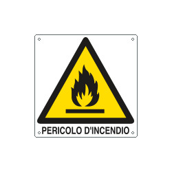 Etichetta autoadesiva pericolo Incendio EN ISO 7010