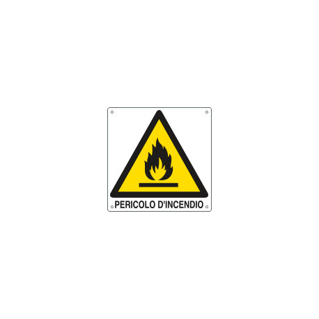 Etichetta autoadesiva pericolo Incendio EN ISO 7010