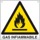 Cartello pericolo gas infiammabile EN ISO 7010