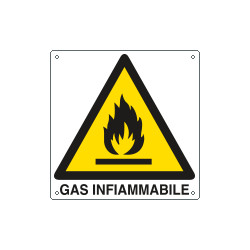 Cartello pericolo gas infiammabile EN ISO 7010