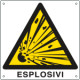 Cartello pericolo esplosivi EN ISO 7010