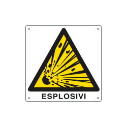 Cartello pericolo esplosivi EN ISO 7010