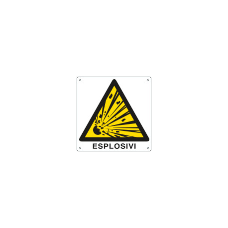 Cartello pericolo esplosivi EN ISO 7010