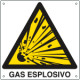Cartello pericolo gas esplosivo EN ISO 7010