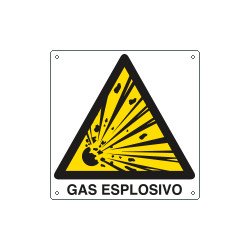 Cartello pericolo gas esplosivo EN ISO 7010