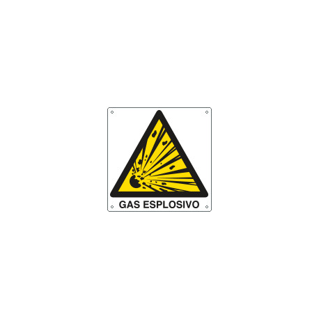 Cartello pericolo gas esplosivo EN ISO 7010