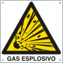 Cartello pericolo gas esplosivo EN ISO 7010