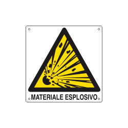 Cartello pericolo materiale esplosivo EN ISO 7010