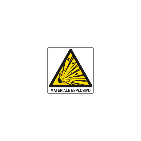 Cartello pericolo materiale esplosivo EN ISO 7010