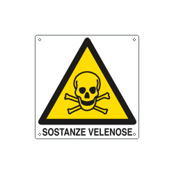 Cartello pericolo sostanze velenose EN ISO 7010