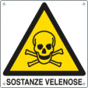 Cartello pericolo sostanze velenose EN ISO 7010