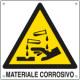 Etichetta adesiva pericolo materiale corrosivo EN ISO 7010