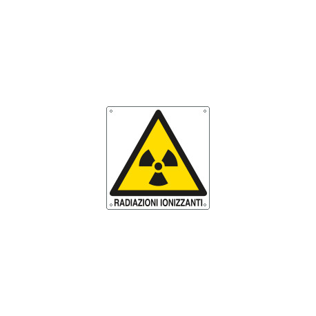 Etichetta adesiva pericolo radiazioni ionizzanti EN ISO 7010