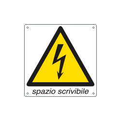 Cartello pericolo tensione solo simbolo EN ISO 7010