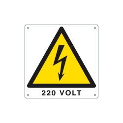 Cartello pericolo 220 Volt EN ISO 7010