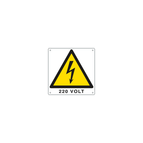 Cartello pericolo 220 Volt EN ISO 7010