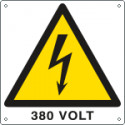 Cartello pericolo 380 Volt EN ISO 7010