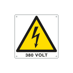 Etichetta autoadesiva pericolo 380 volt EN ISO 7010