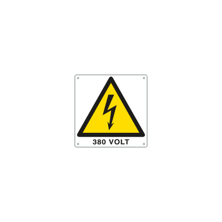 Cartello pericolo 380 Volt EN ISO 7010