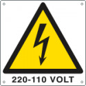 Cartello pericolo 220-110 volt EN ISO 7010