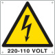 Etichetta autoadesiva pericolo 220-110 VOLT EN ISO 7010