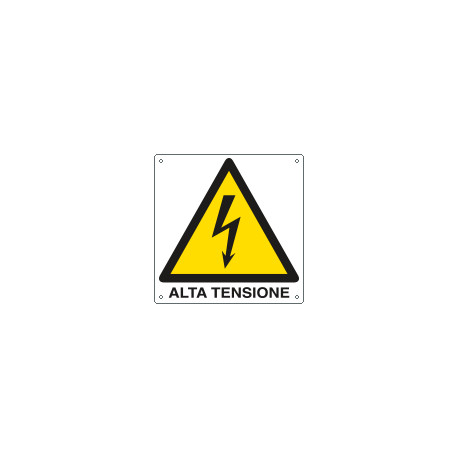 Cartello pericolo alta tensione EN ISO 7010