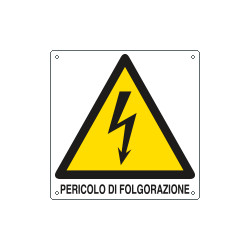 Cartello pericolo pericolo di folgorazione EN ISO 7010