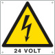 Cartello pericolo 24 Volt EN ISO 7010