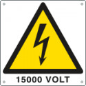 Cartello pericolo 15000 Volt EN ISO 7010