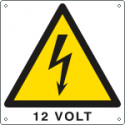 Cartello pericolo 12 Volt EN ISO 7010