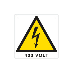 Cartello pericolo 400 Volt EN ISO 7010