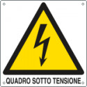 Cartello pericolo quadro sotto tensione EN ISO 7010