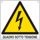 Etichetta pvc autoadesivo pericolo quadro sotto EN ISO 7010