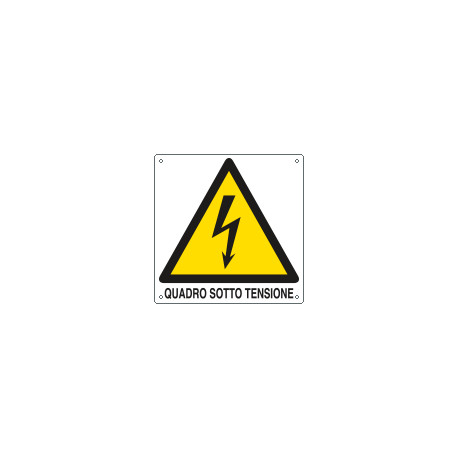 Etichetta pvc autoadesivo pericolo quadro sotto EN ISO 7010