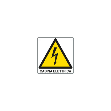 Etichetta pvc autoadesivo pericolo cabina elettrica