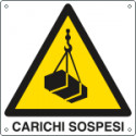 Cartello pericolo carichi sospesi EN ISO 7010