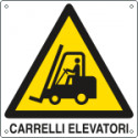 Cartello pericolo carrelli elevatori EN ISO 7010