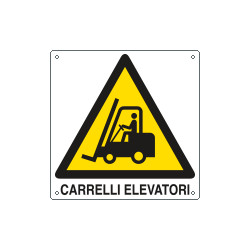 Cartello pericolo carrelli elevatori EN ISO 7010
