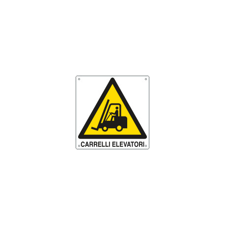 Cartello pericolo carrelli elevatori EN ISO 7010