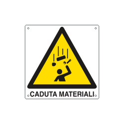 Cartello pericolo caduta materiali EN ISO 7010