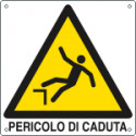 Cartello pericolo pericolo di caduta EN ISO 7010