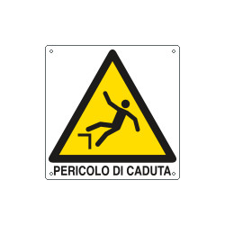 Cartello pericolo pericolo di caduta EN ISO 7010