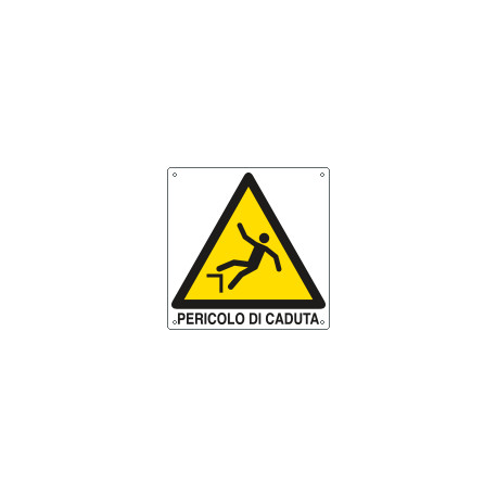 Cartello pericolo pericolo di caduta EN ISO 7010